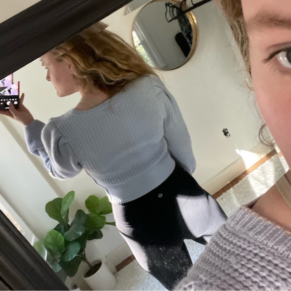 Urban Outfitters Light Blue Puff Sleeve Cardigan - Picture 3 of 3